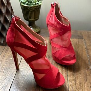 Elegant Red Women's Heels
